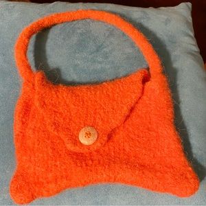 Handmade orange clutch